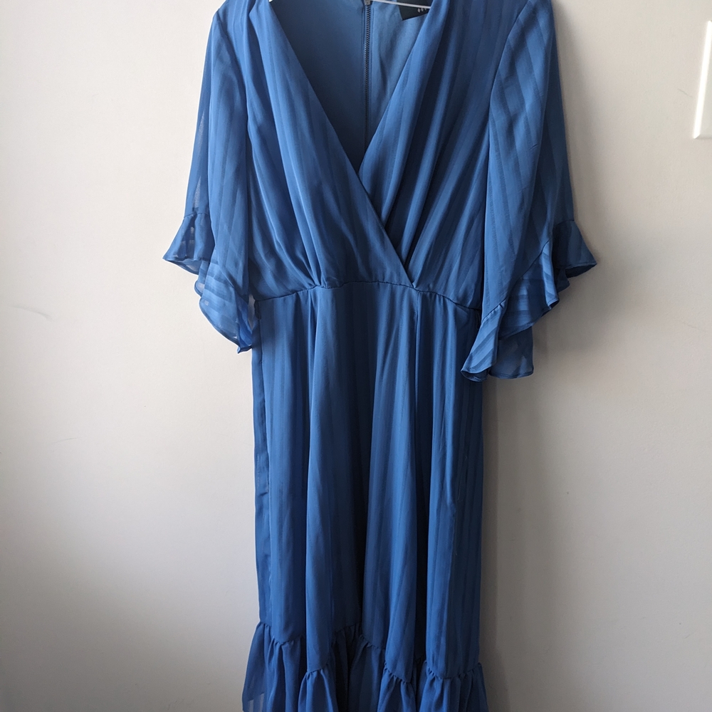 Elegant Blue Women's Dress